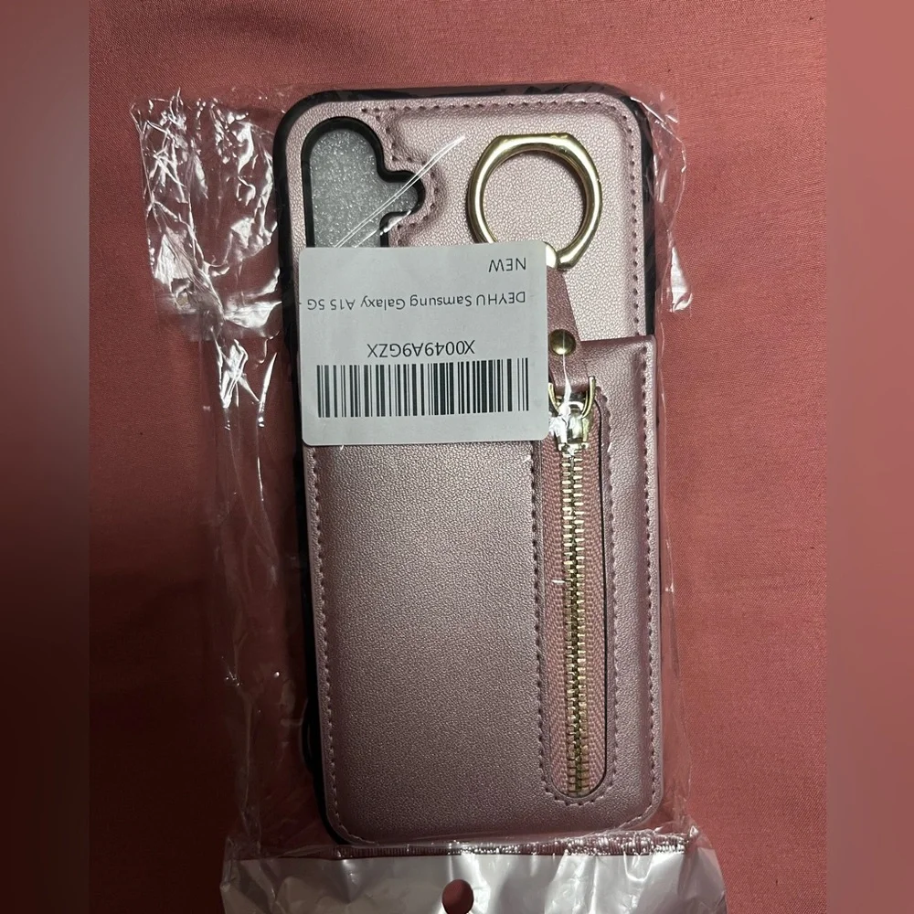 Samsung Galaxy A15 5G Rose Case with Gold Ring